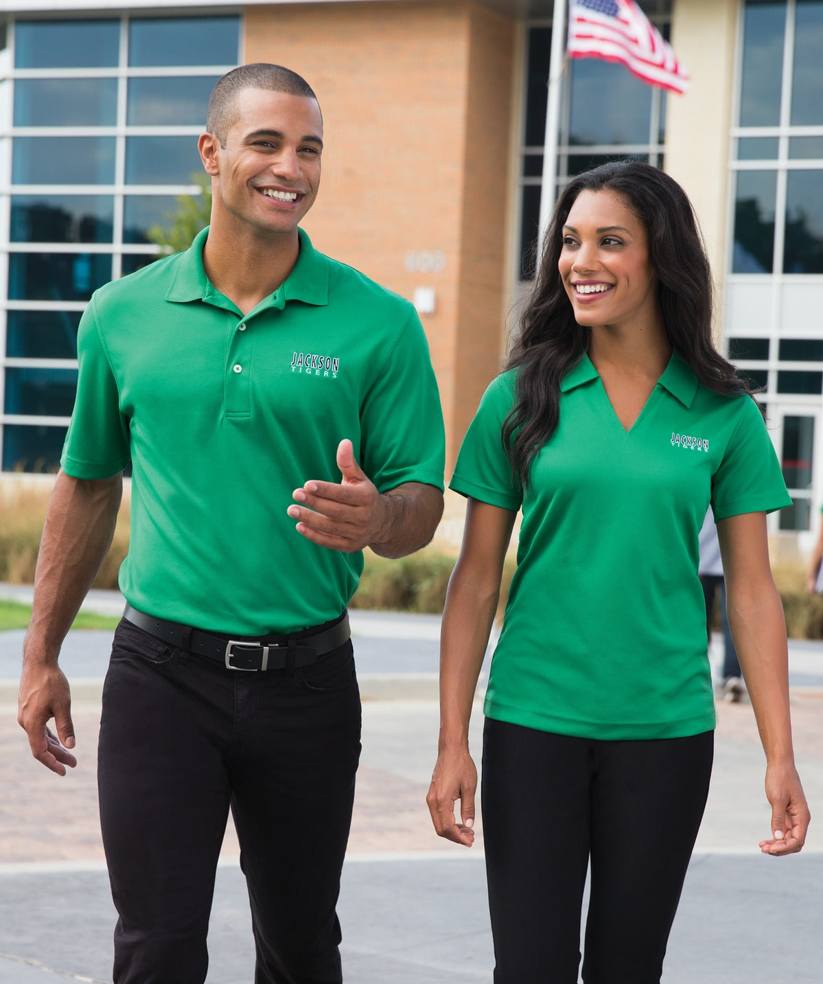 Black Sport-Tek Dri-Mesh Polo. K469