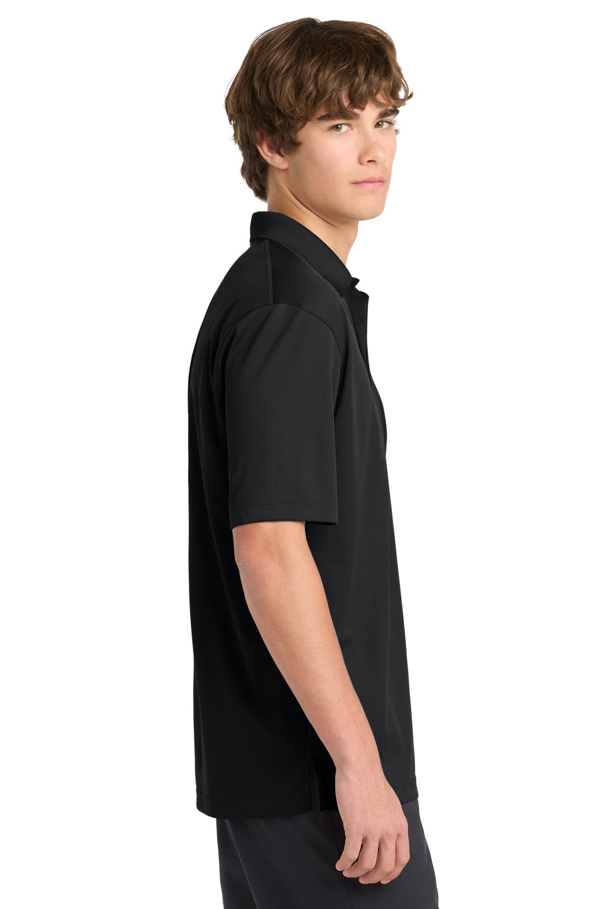 Black Sport-Tek Dri-Mesh Polo. K469