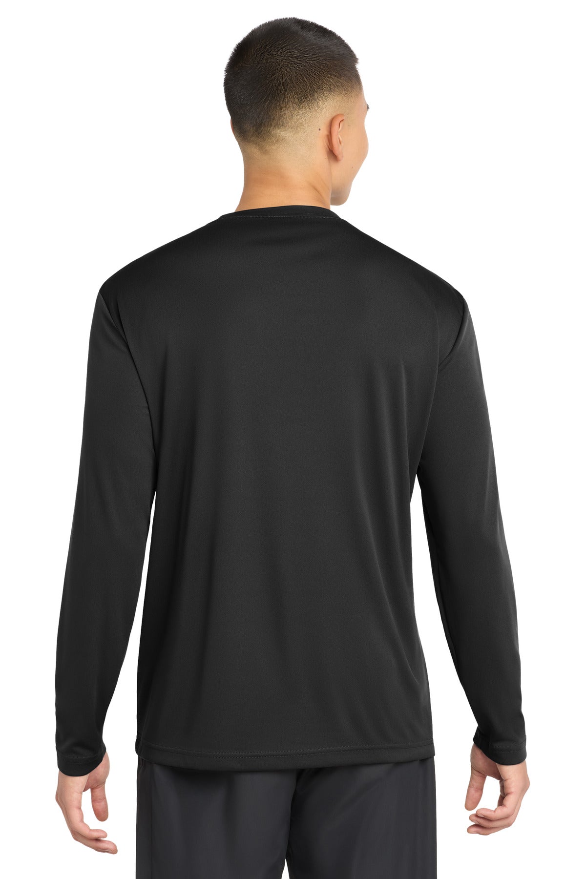 Black Sport-Tek Long Sleeve PosiCharge Competitor Tee. ST350LS