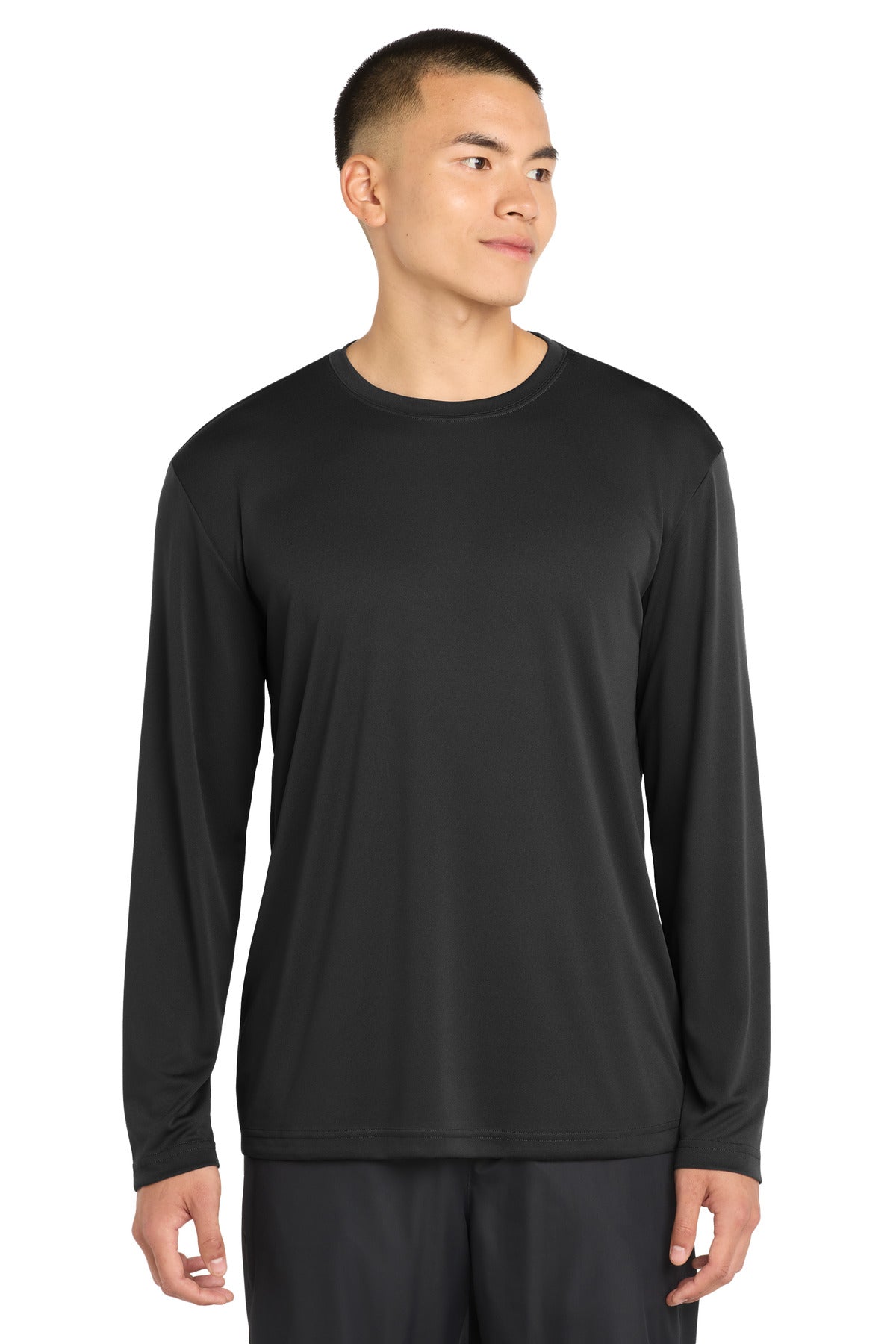 Black Sport-Tek Long Sleeve PosiCharge Competitor Tee. ST350LS