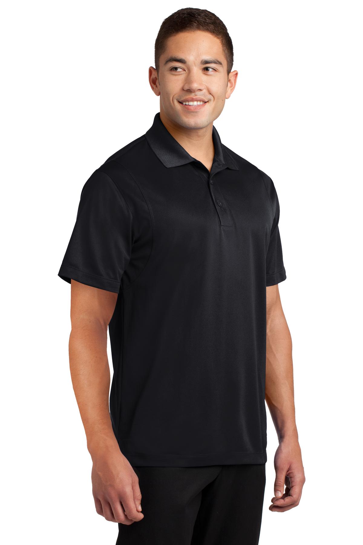Black Sport-Tek Micropique Sport-Wick Polo. ST650