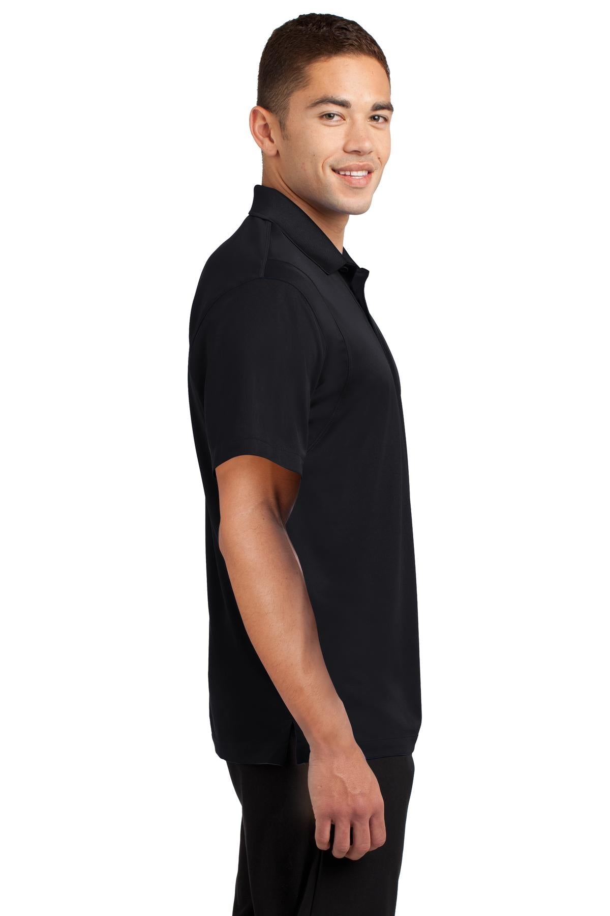 Black Sport-Tek Micropique Sport-Wick Polo. ST650