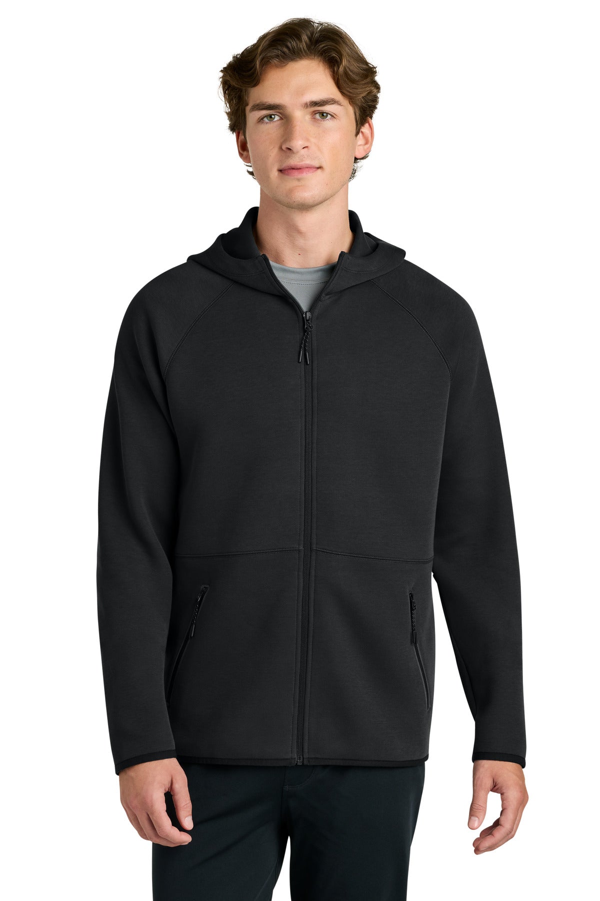 Black Sport-Tek Phenom Full-Zip Hoodie ST840