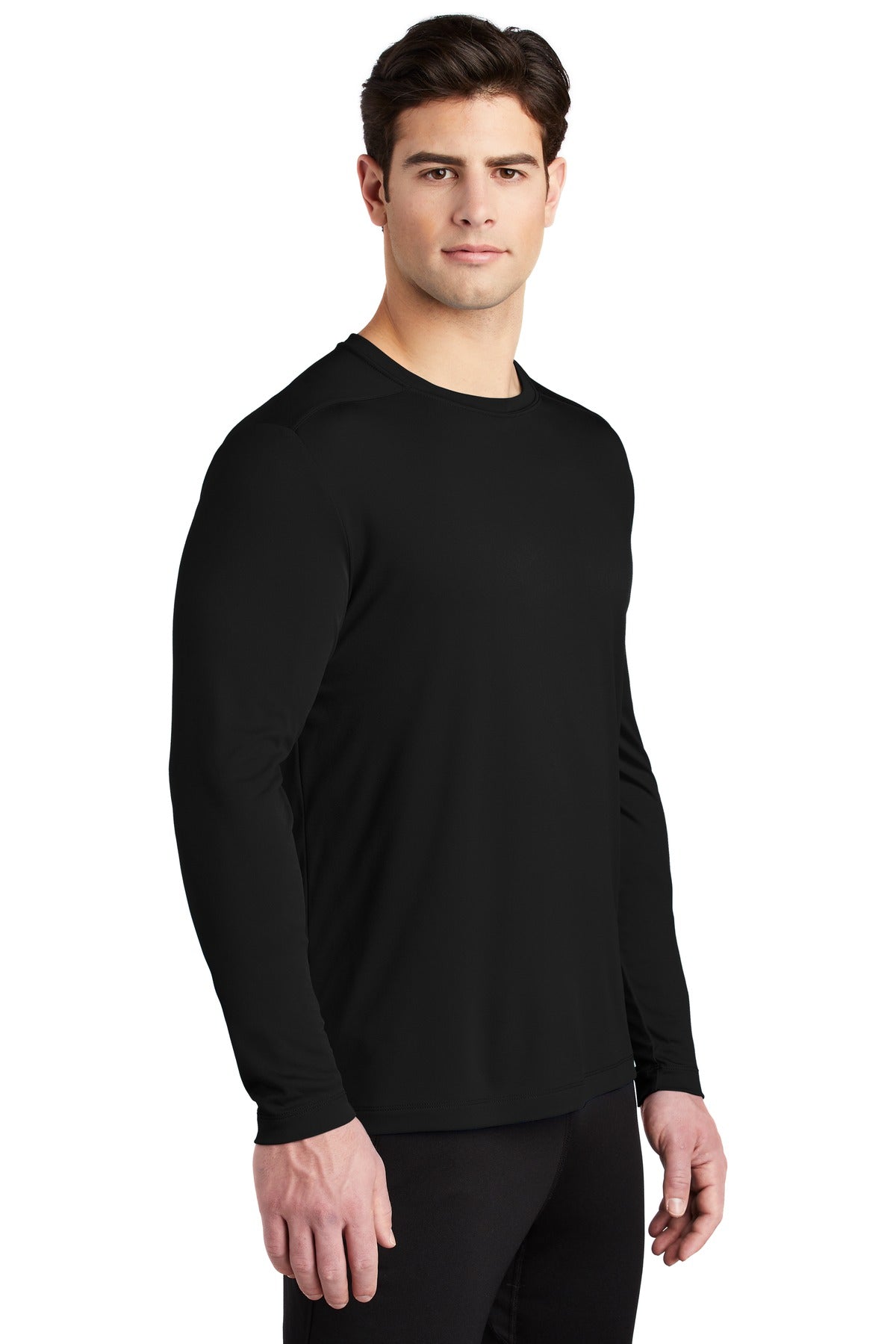 Black Sport-Tek Posi-UV Pro Long Sleeve Tee. ST420LS