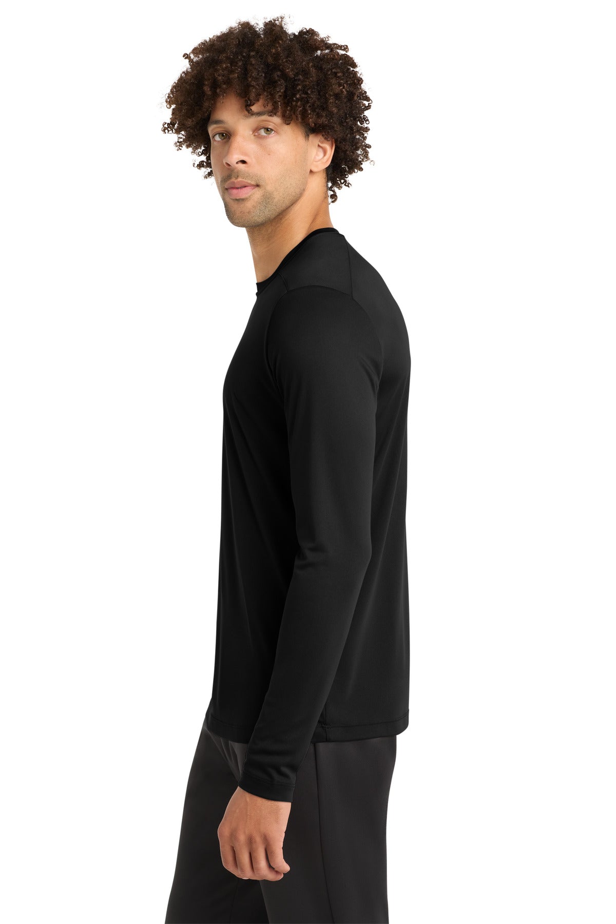 Black Sport-Tek Posi-UV Pro Long Sleeve Tee. ST420LS