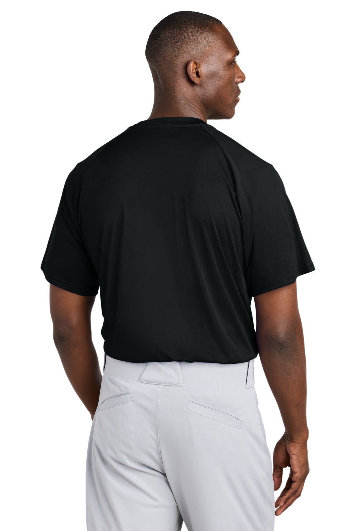 Black Sport-Tek PosiCharge Competitor 2-Button Henley ST359