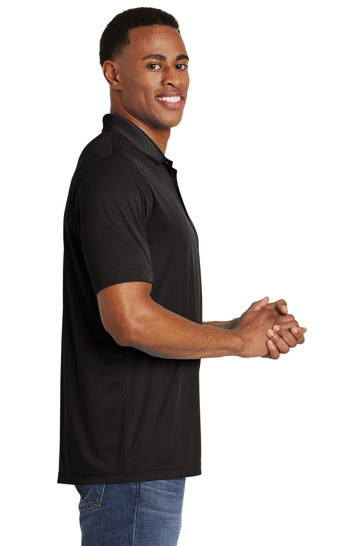 Black Sport-Tek PosiCharge Competitor Polo. ST550