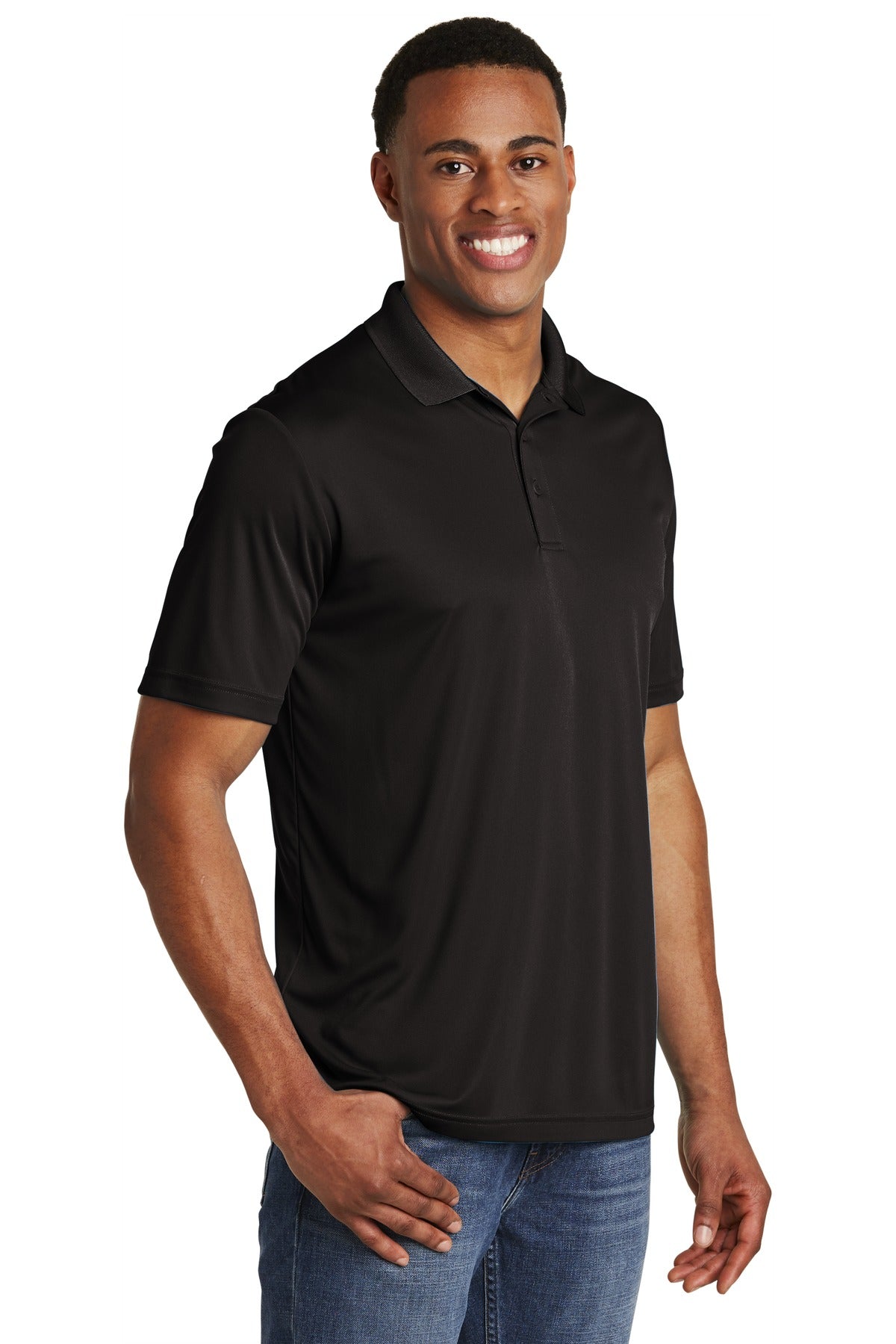 Black Sport-Tek PosiCharge Competitor Polo. ST550