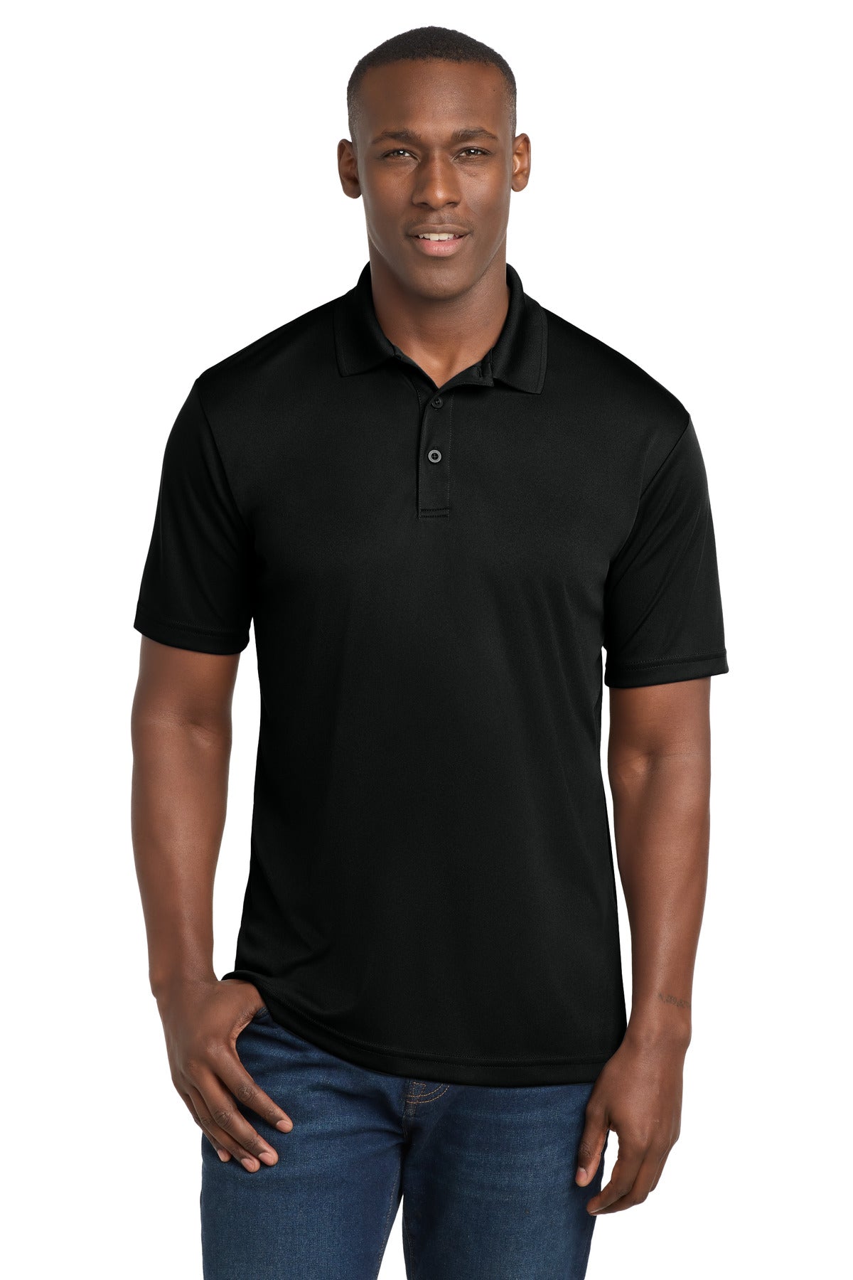 Black Sport-Tek PosiCharge Competitor Polo. ST550