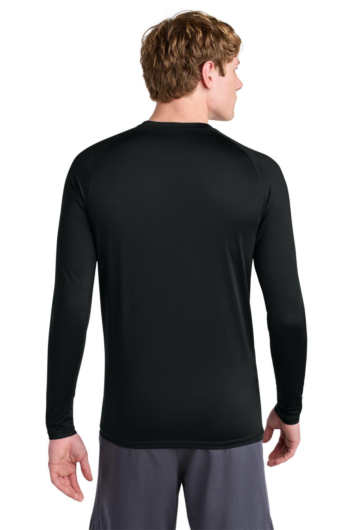 Black Sport-Tek PosiCharge Compression Long Sleeve Tee ST120LS
