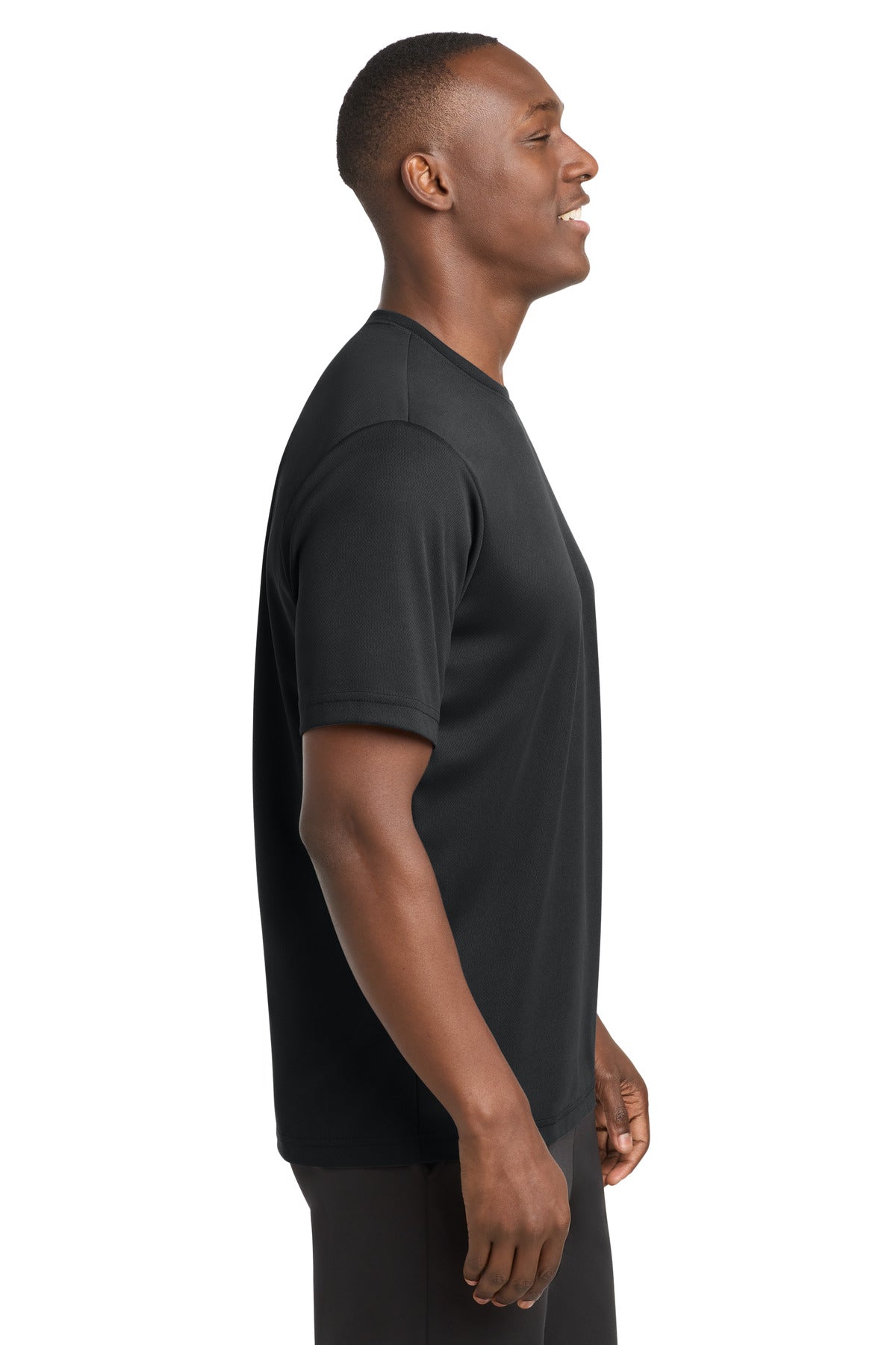 Black Sport-Tek PosiCharge RacerMesh Tee. ST340
