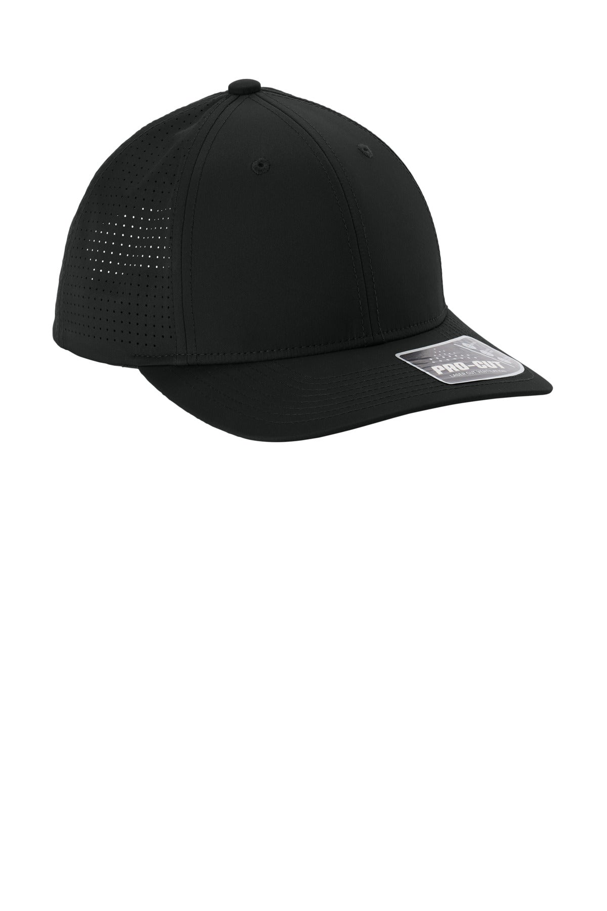 Black Sport-Tek Pro-Cut Adjustable Cap STC65
