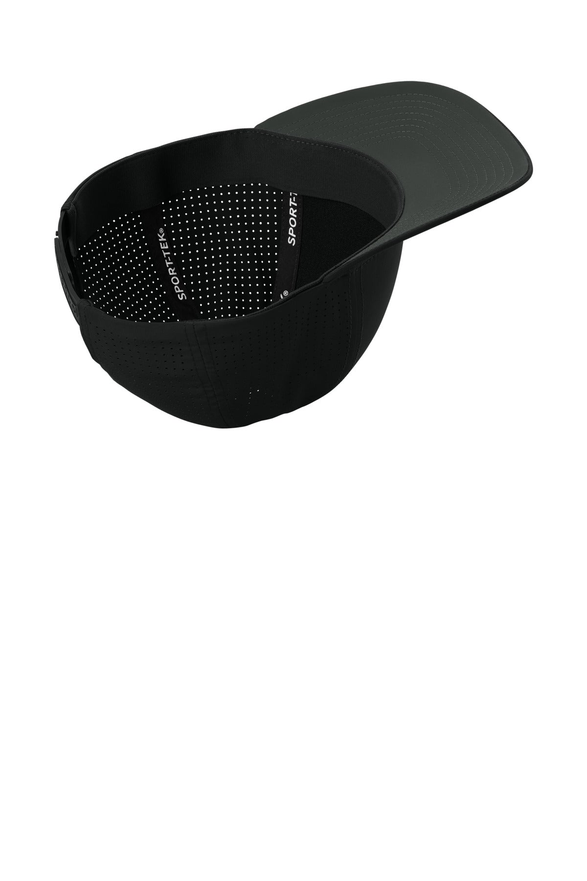 Black Sport-Tek Pro-Cut Adjustable Cap STC65