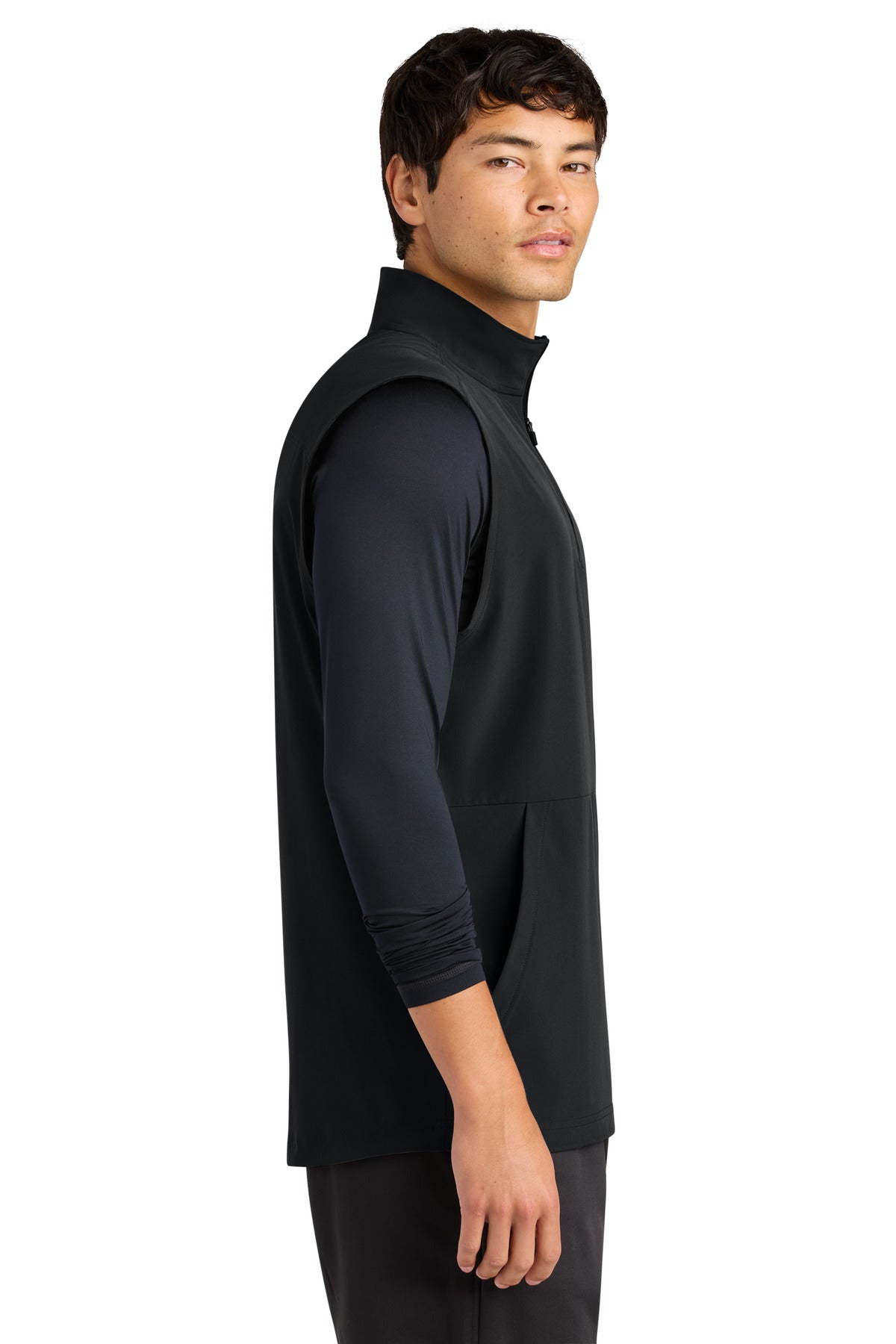 Black Sport-Tek Repeat 1/4-Zip Vest ST487