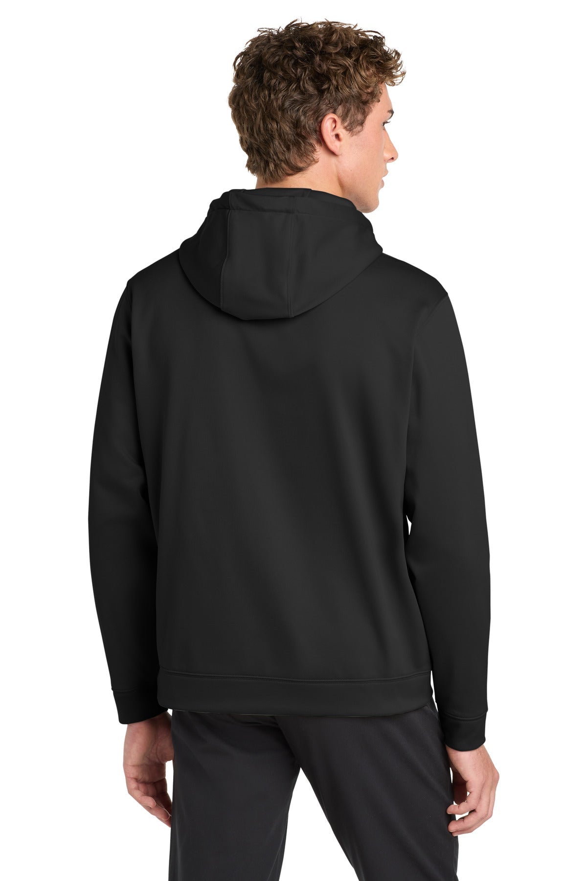 Black Sport-Tek Sport-Wick Fleece Hooded Pullover. F244