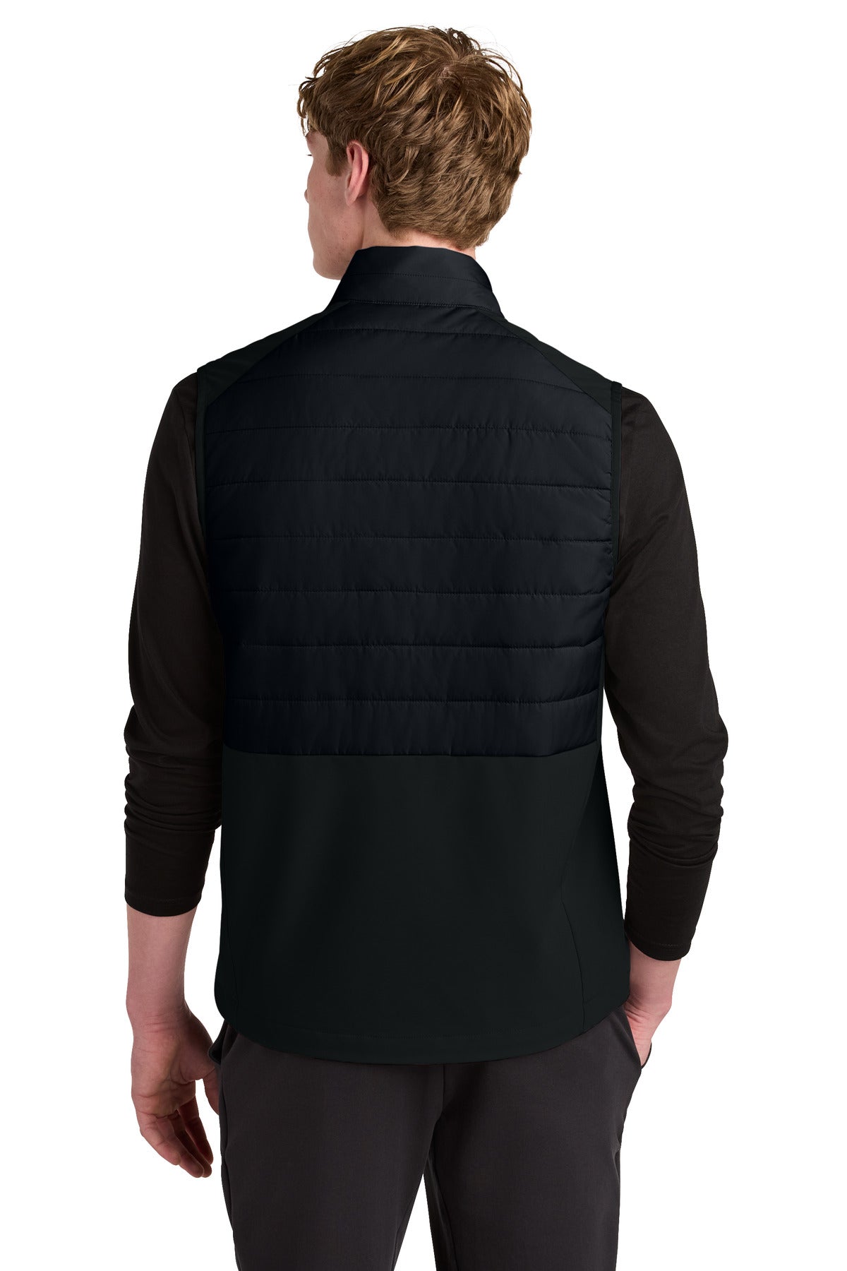 Black Sport-Tek Teknical Hybrid Vest ST941