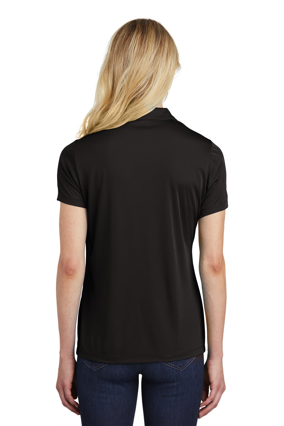 Black Sport-Tek Women's PosiCharge Competitor Polo. LST550