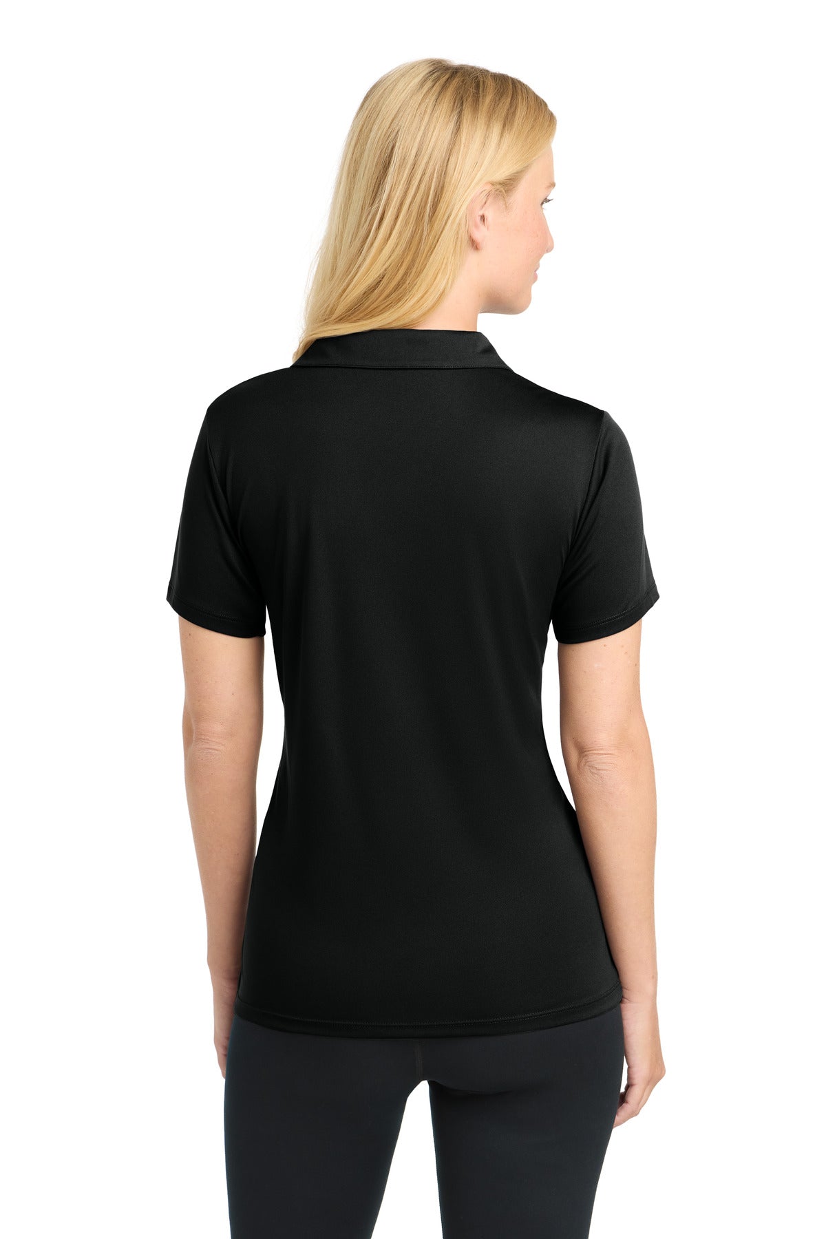 Black Sport-Tek Women's PosiCharge Competitor Polo. LST550