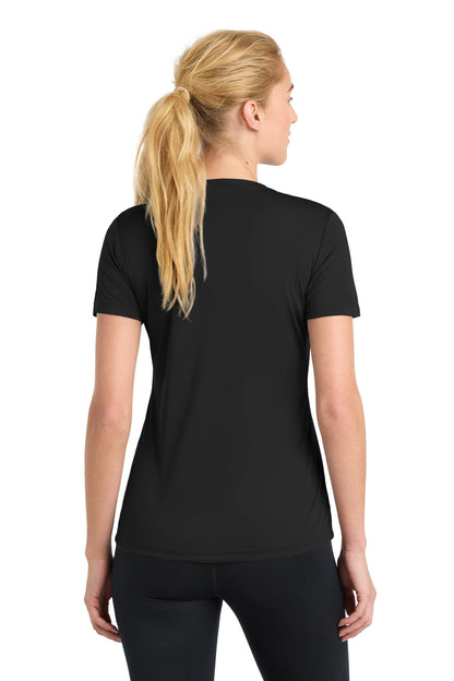 Black Sport-Tek Women's PosiCharge Competitor Tee. LST350