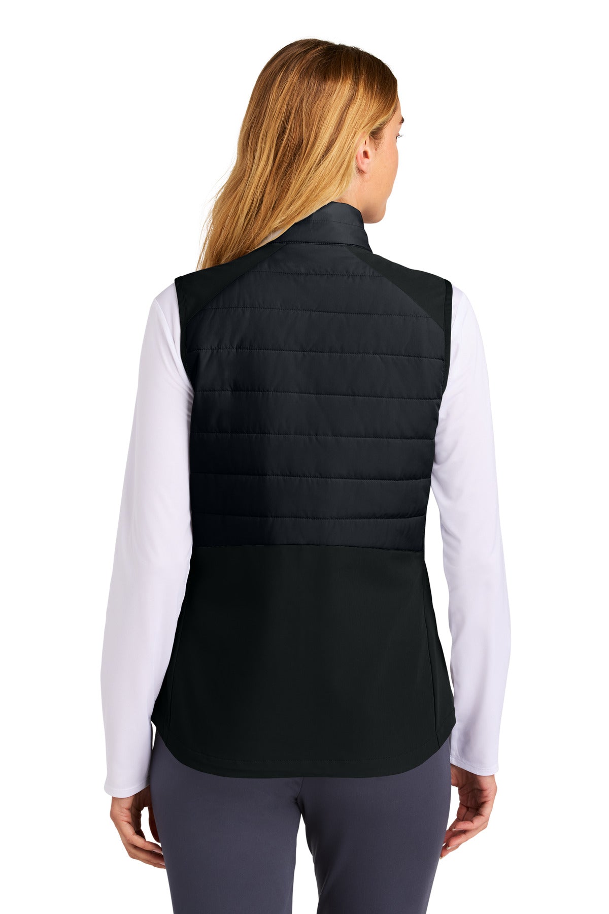 Black Sport-Tek Women's Teknical Hybrid Vest LST941