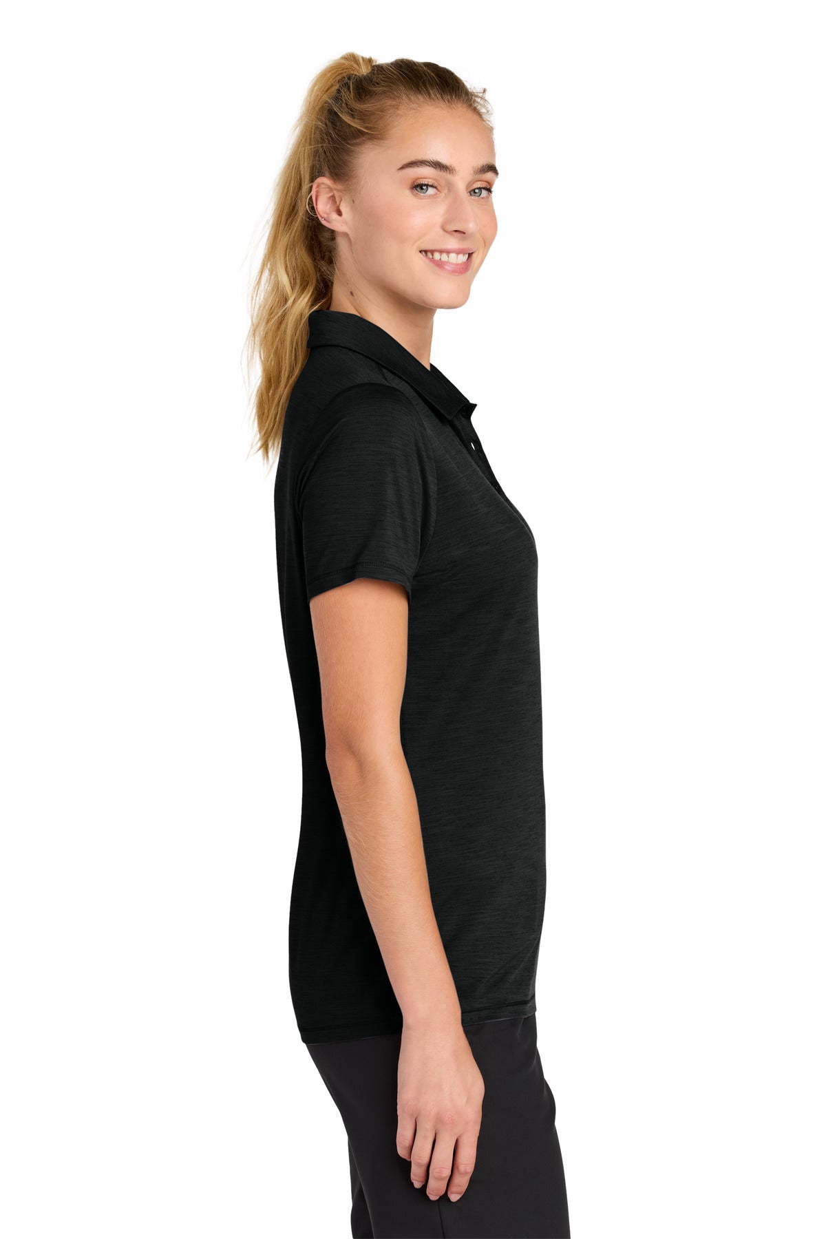 Black Sport-Tek Women's Versa Polo LST490
