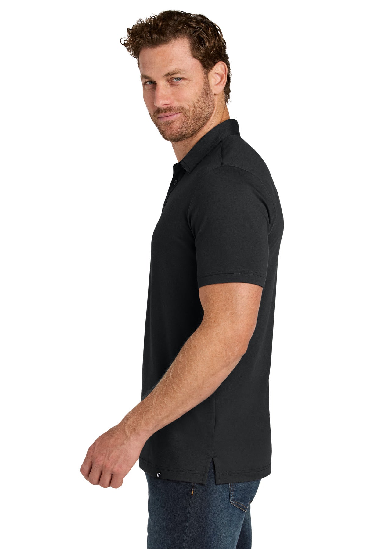 Black TravisMathew Glenview Solid Polo TMA41461