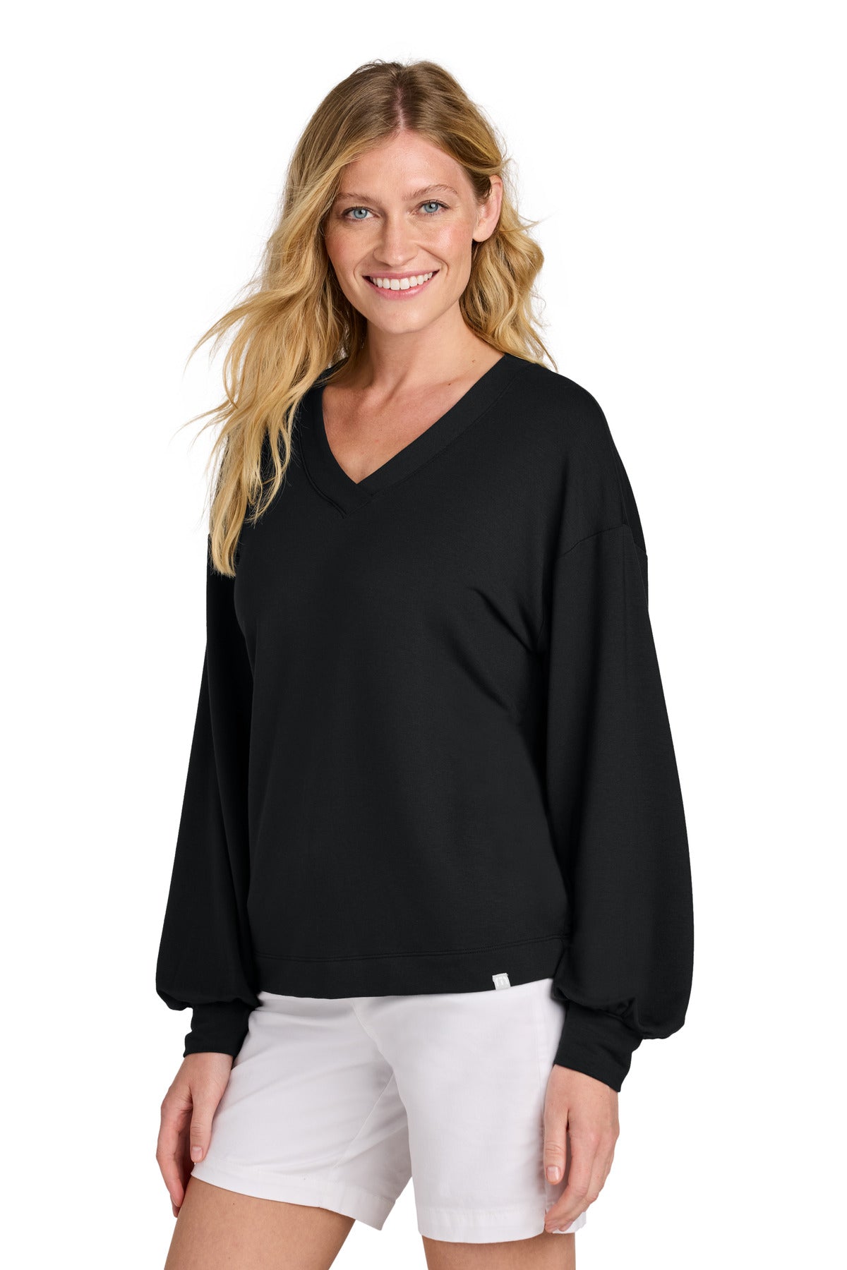 Black TravisMathew Women's Long Weekend V-Neck TM1LD009