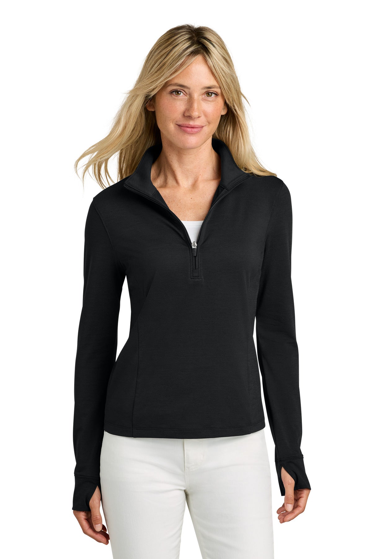 Black TravisMathew Women's Onward 1/2-Zip TMA42778