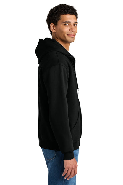 BlackInk Jerzees Rugged Unisex Full-Zip Hooded Sweatshirt Z12M