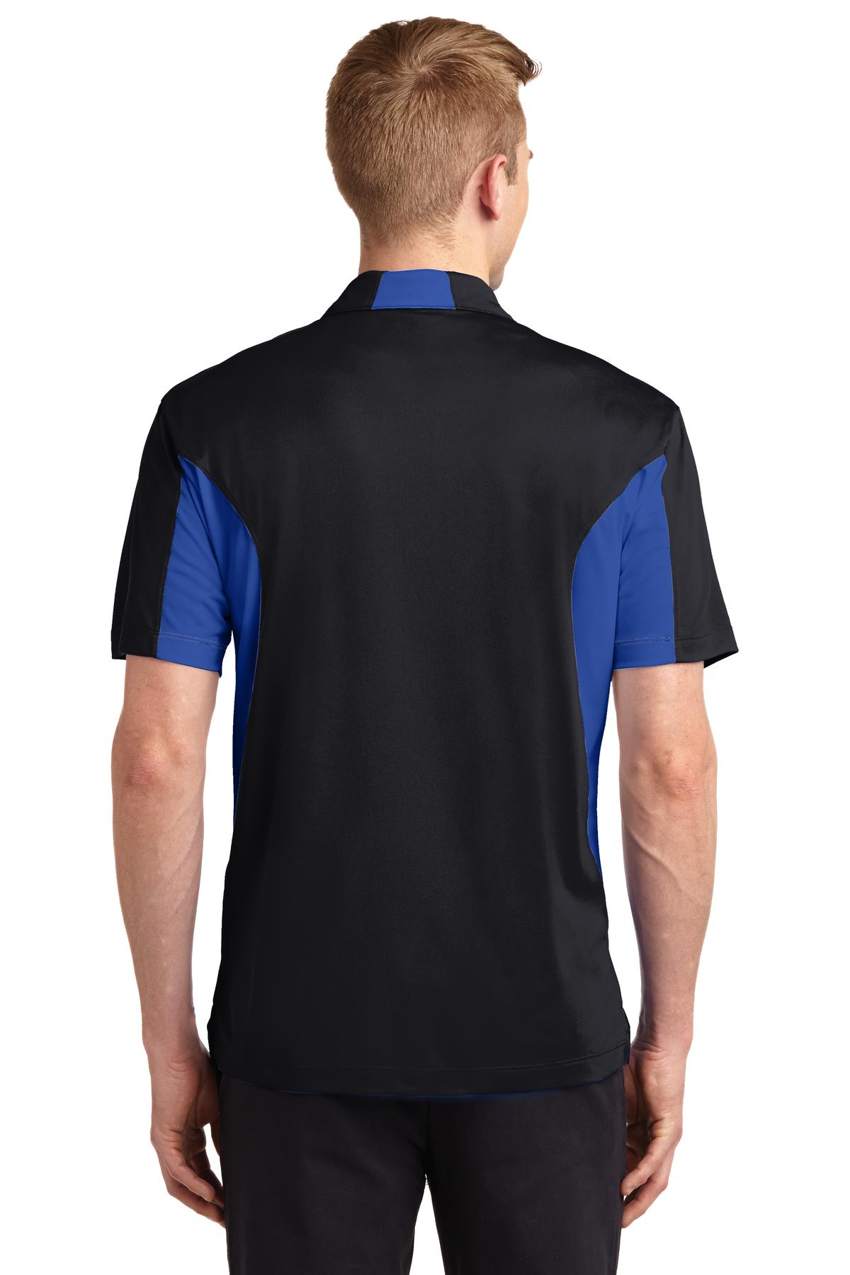 Black/Tr Royal Sport-Tek Side Blocked Micropique Sport-Wick Polo. ST655
