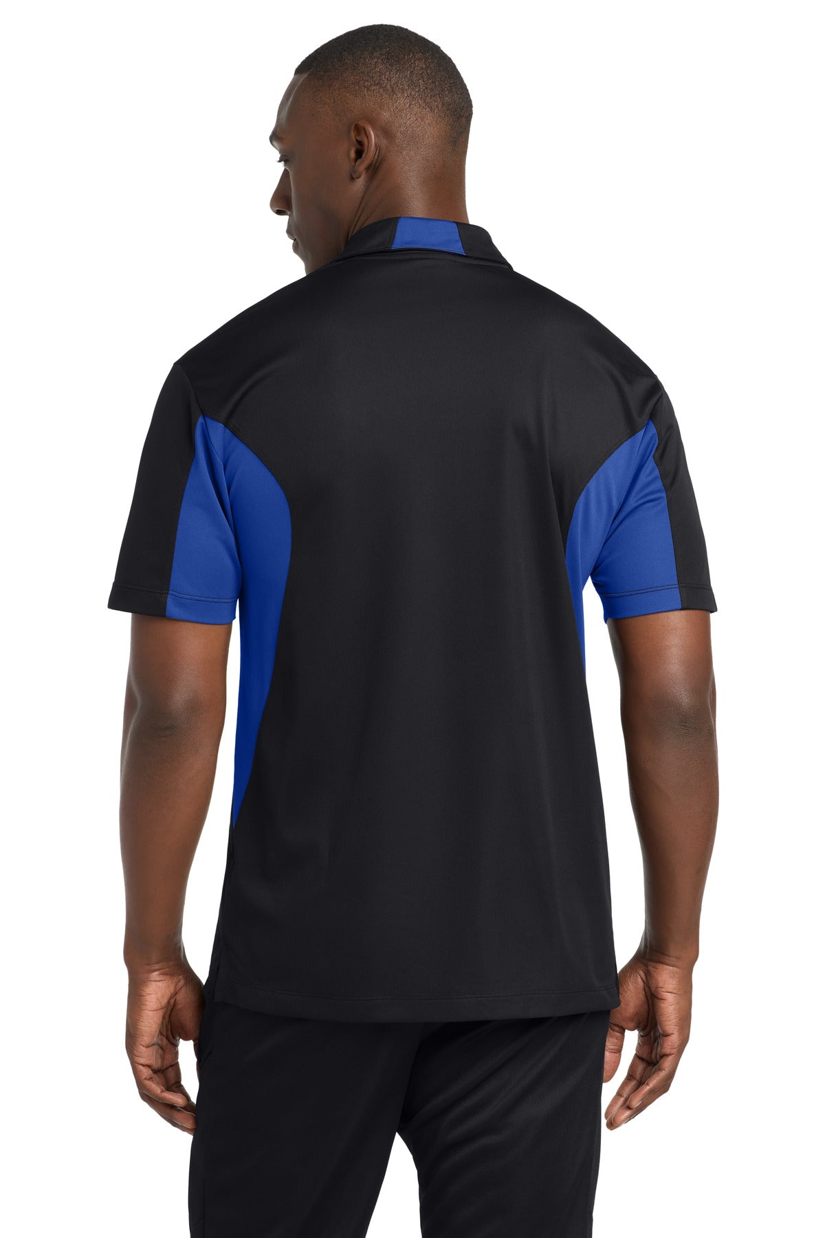 Black/Tr Royal Sport-Tek Side Blocked Micropique Sport-Wick Polo. ST655