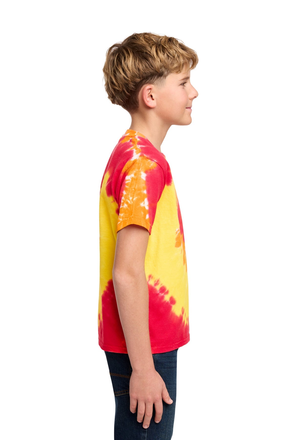 Blaze Rainbow Port & Co Youth Tie-Dye Tee. PC147Y
