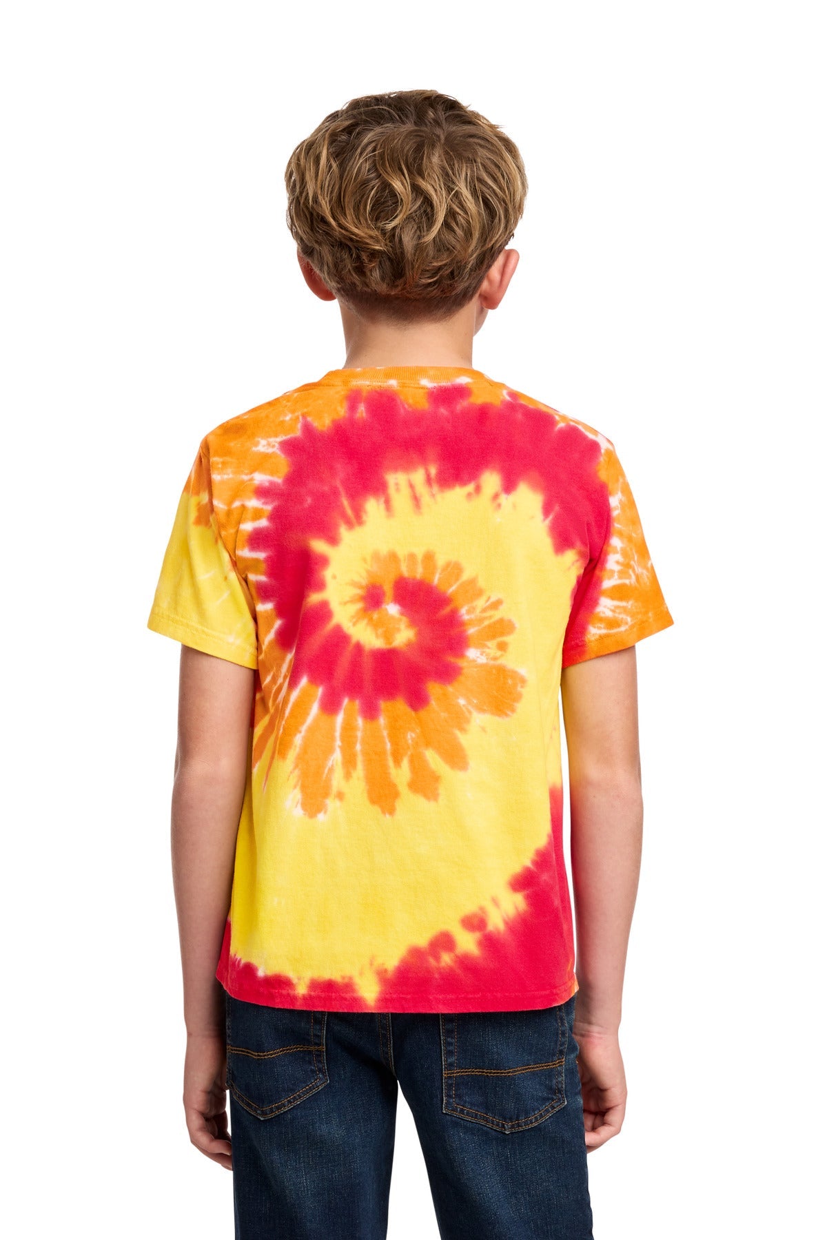 Blaze Rainbow Port & Co Youth Tie-Dye Tee. PC147Y
