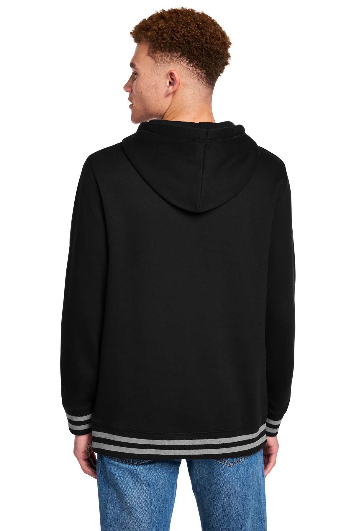 Blk/AthHtr New Era Comeback Fleece Pullover Hoodie NEA550