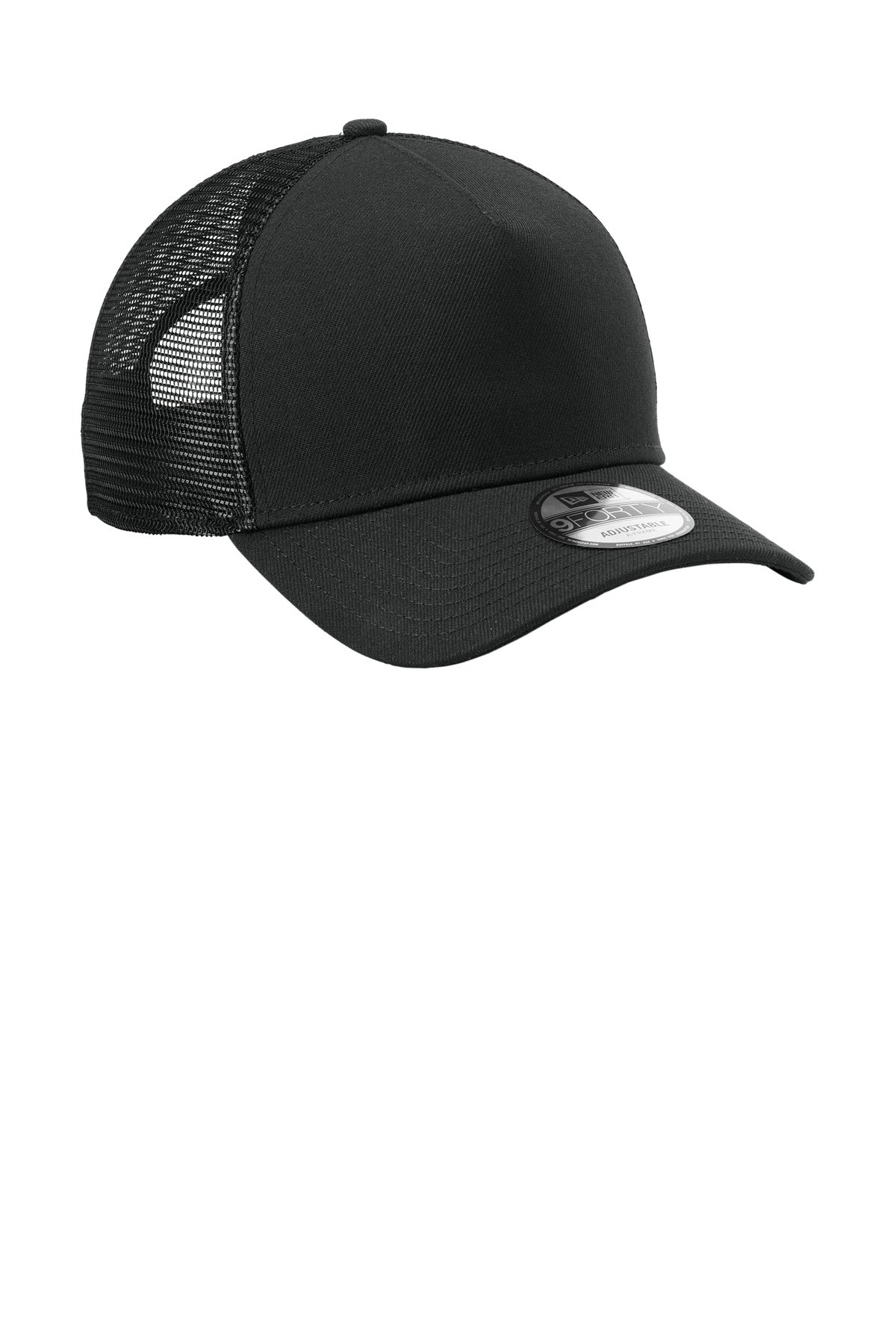 Blk/Blk New Era A-Frame Snapback Mesh Back Cap NE212