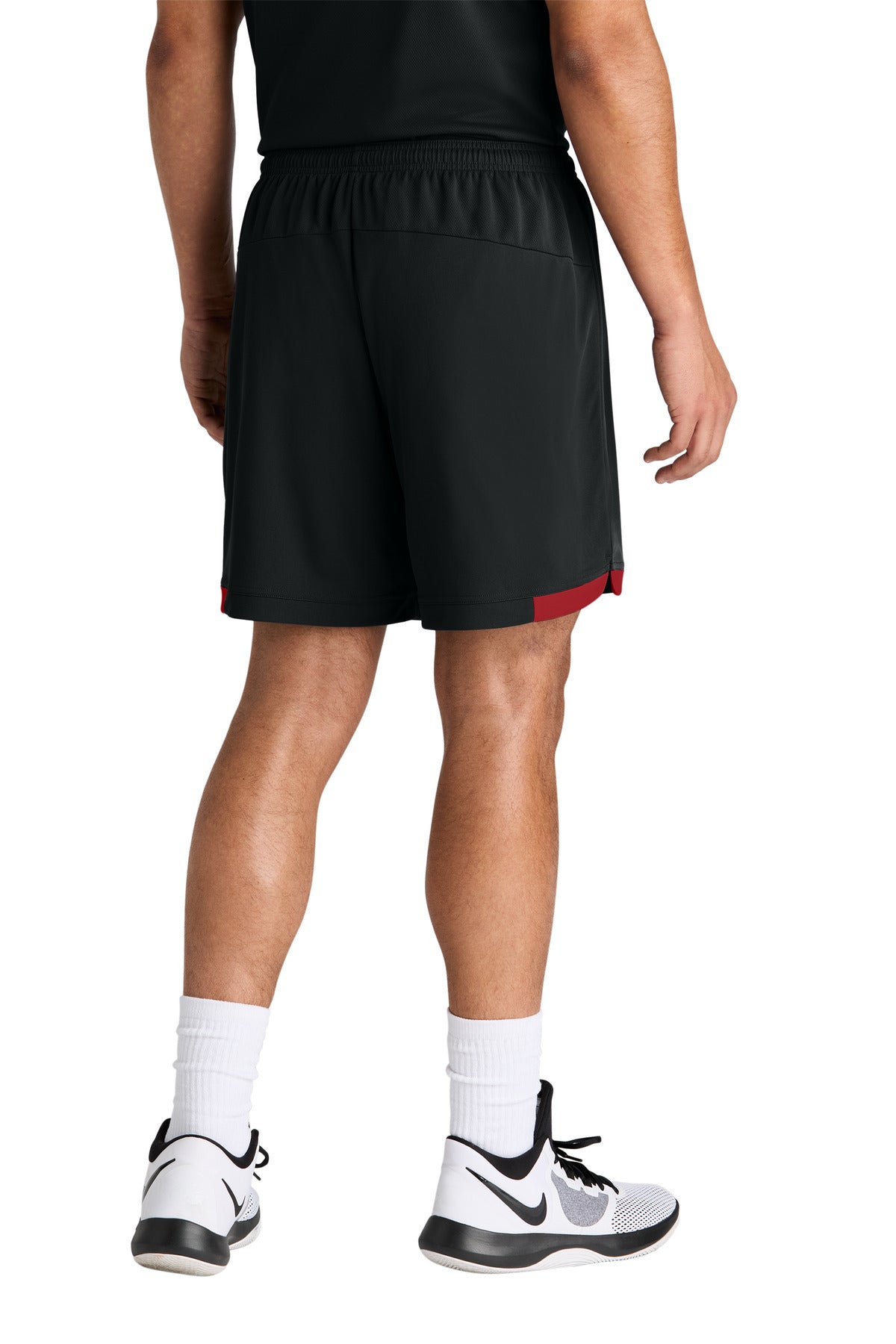 Blk/DpRed Sport-Tek Club 7" Short ST442
