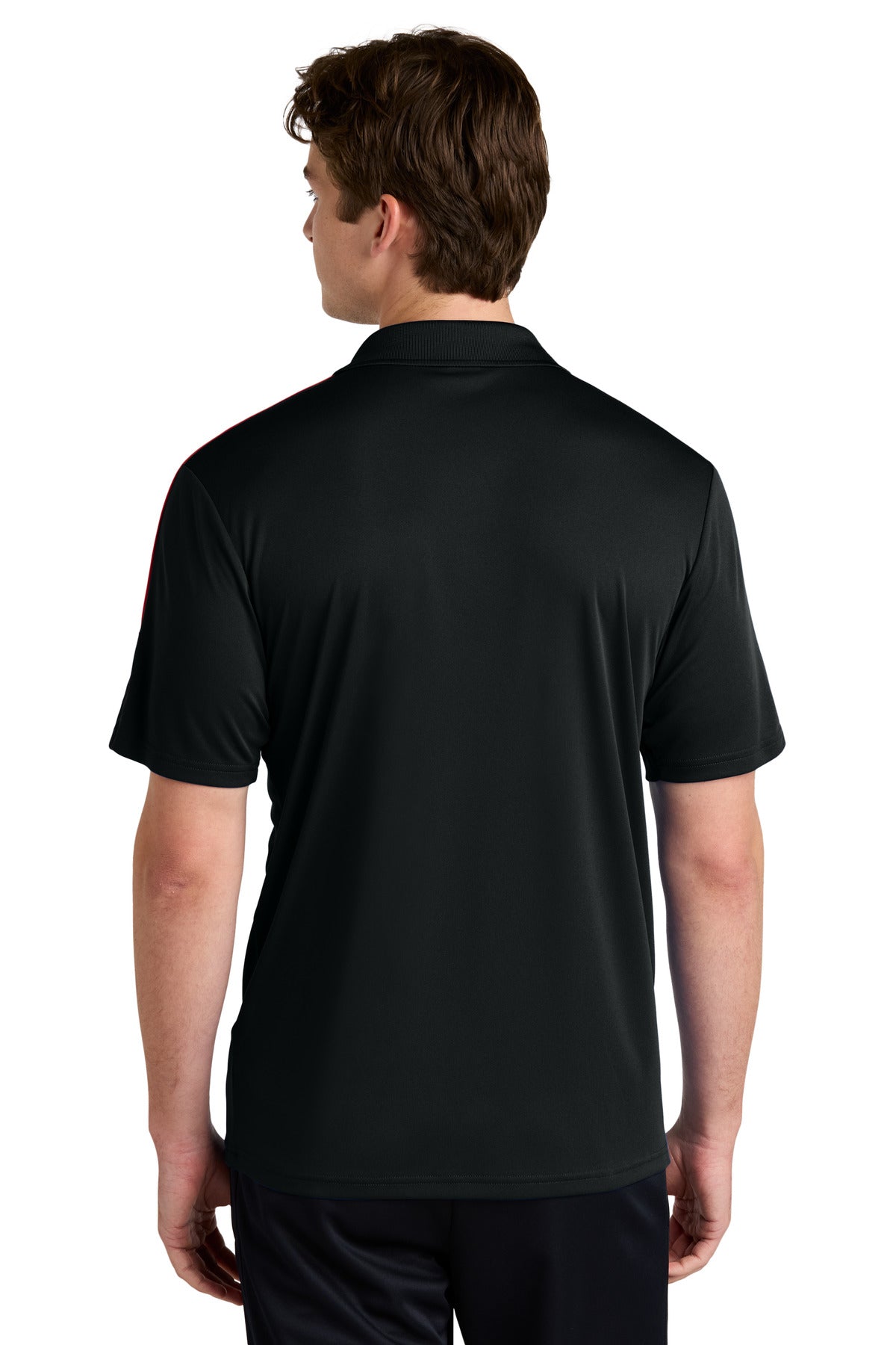 Blk/DpRed Sport-Tek Competitor United Polo ST104