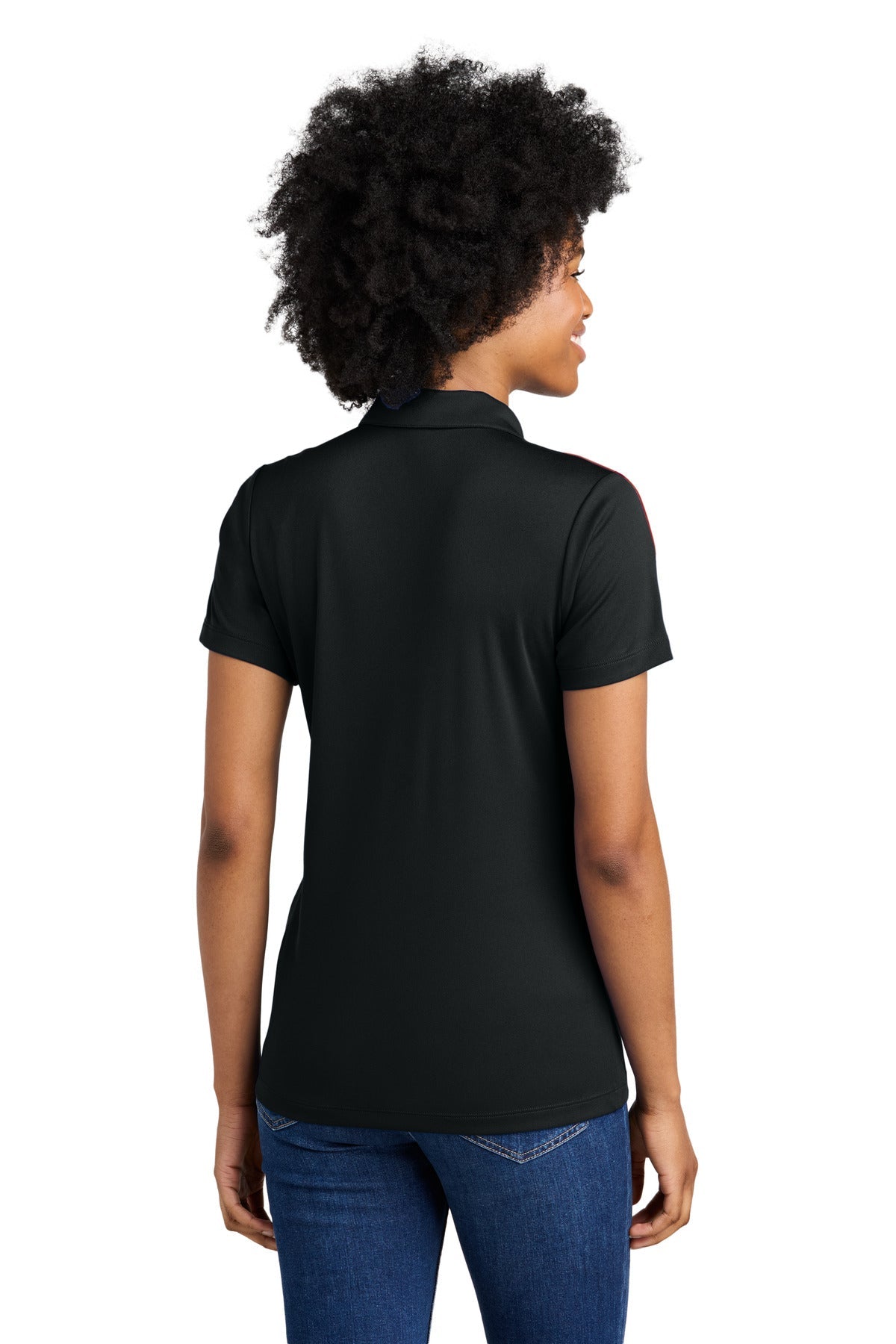 Blk/DpRed Sport-Tek Women's Competitor United Polo LST104