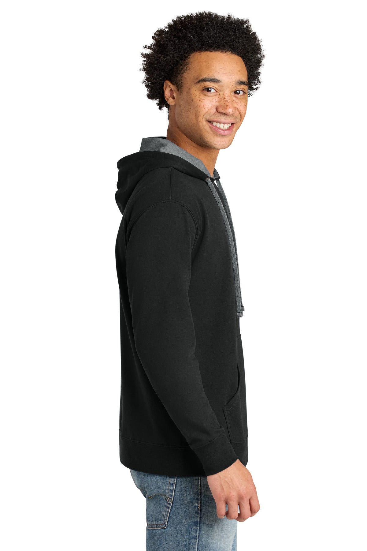 Blk/HtGray Next Level Apparel Laguna Hoodie NL9301