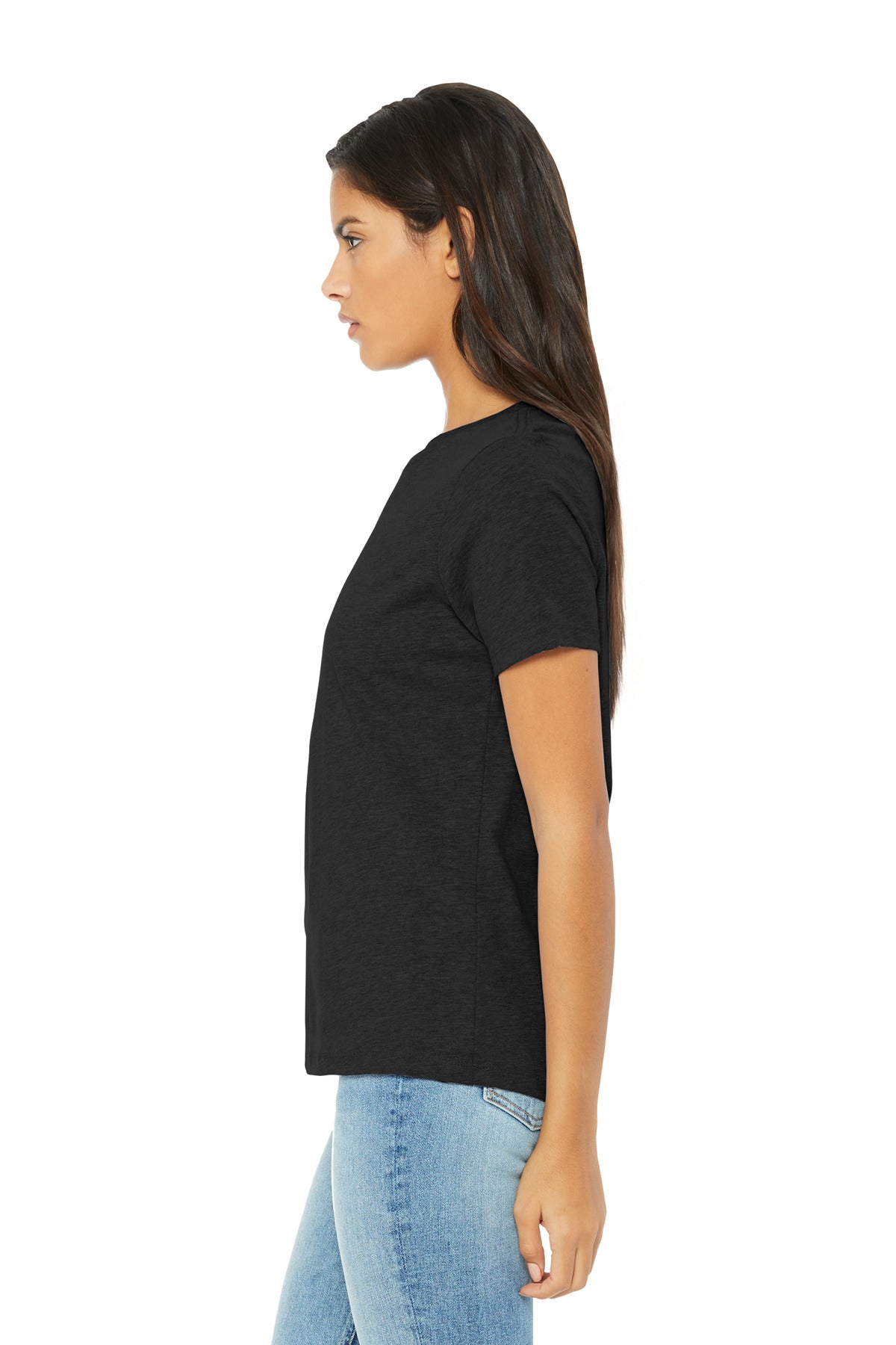 BlkHthr BELLA+CANVAS Women's Relaxed CVC Tee BC6400CVC