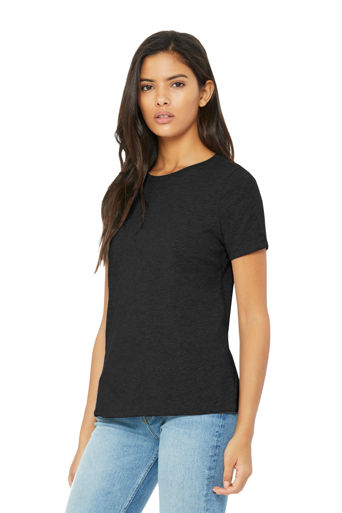BlkHthr BELLA+CANVAS Women's Relaxed CVC Tee BC6400CVC
