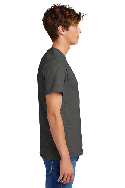 BlkHthr Port & Co Core Blend Tee. PC55