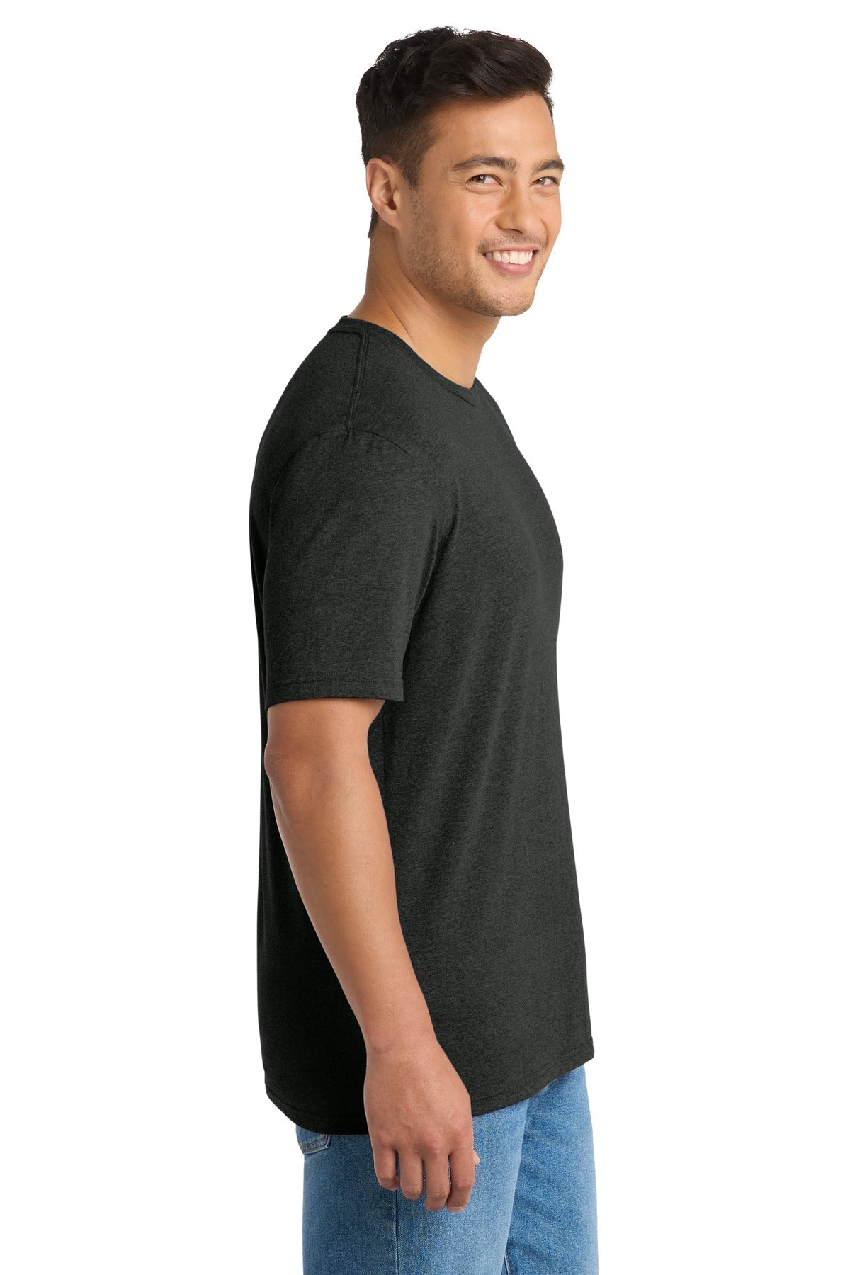 BlkHthr Port & Co Tri-Blend Tee. PC330
