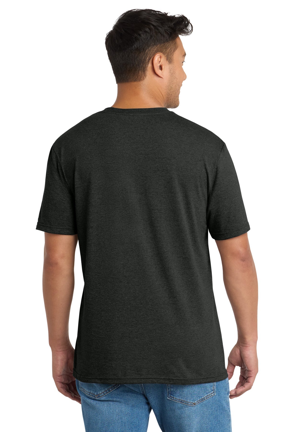 BlkHthr Port & Co Tri-Blend Tee. PC330
