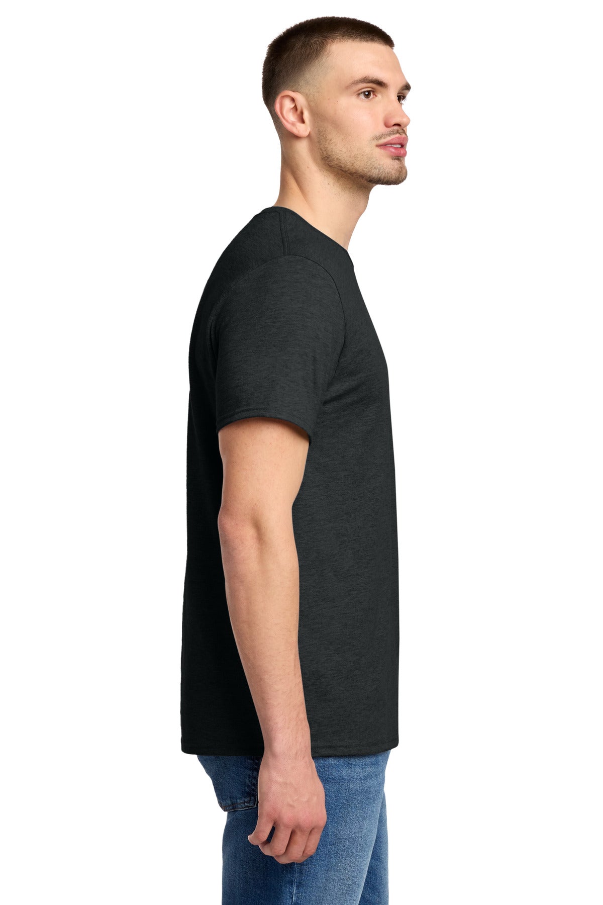 BlkInkHtr Jerzees Premium Blend Ring Spun T-Shirt 560M