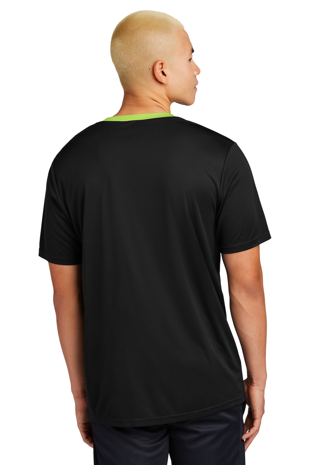 Blk/LmShk Sport-Tek Competitor United Crew ST100