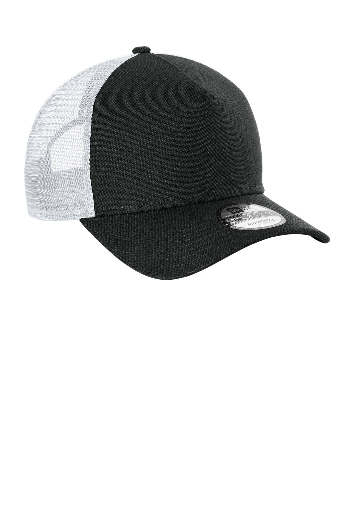 Blk/White New Era A-Frame Snapback Mesh Back Cap NE212
