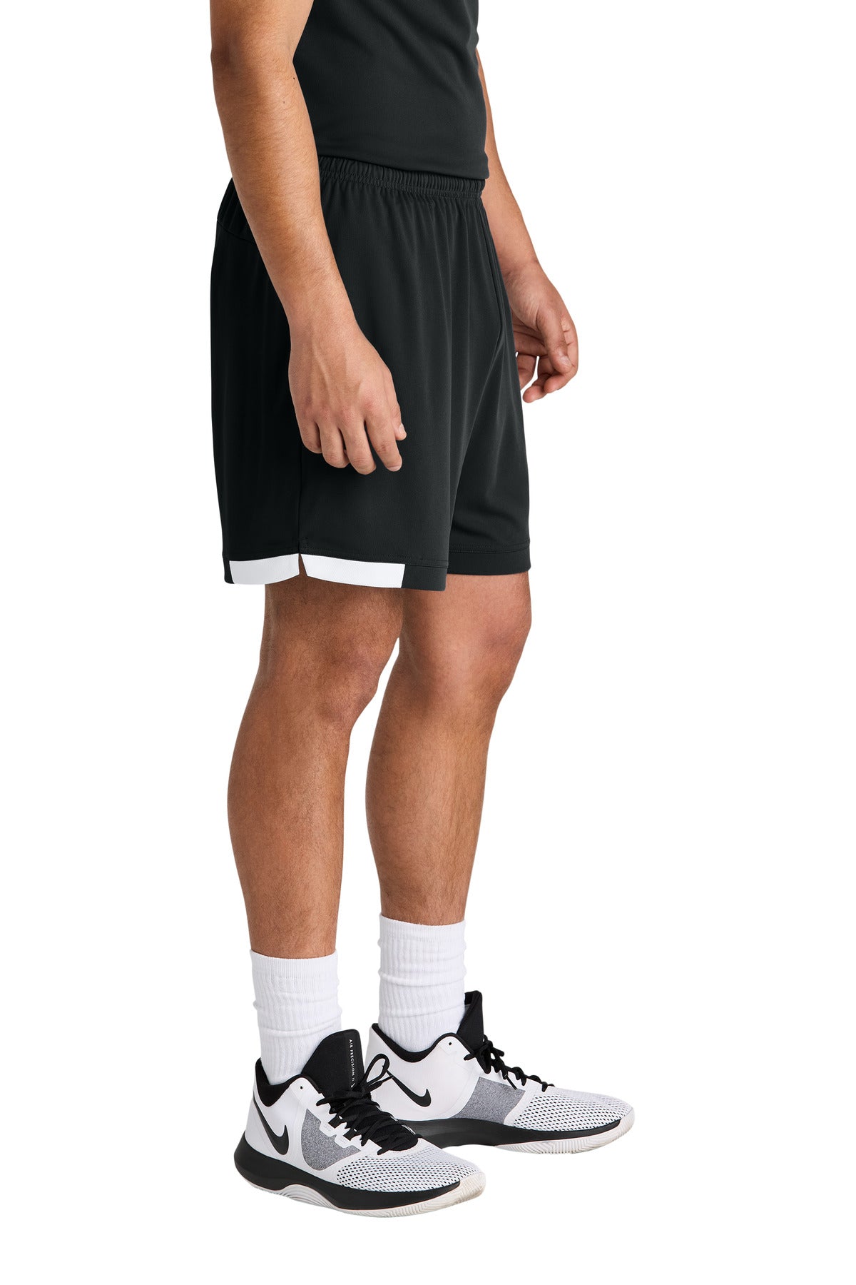 Blk/White Sport-Tek Club 7" Short ST442