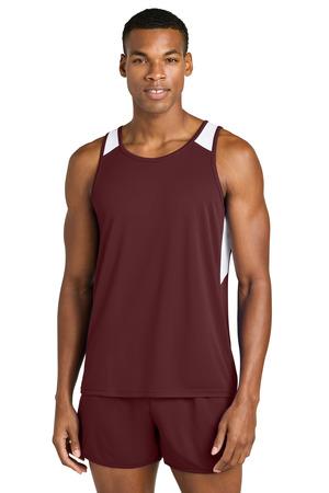 Blk/White Sport-Tek Club Track Tank ST446