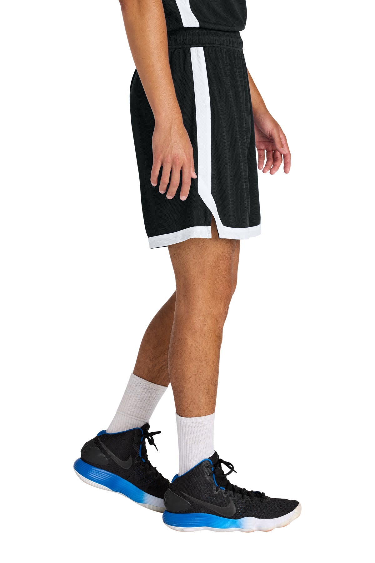 Blk/White Sport-Tek Rival Basketball 7"Short ST901
